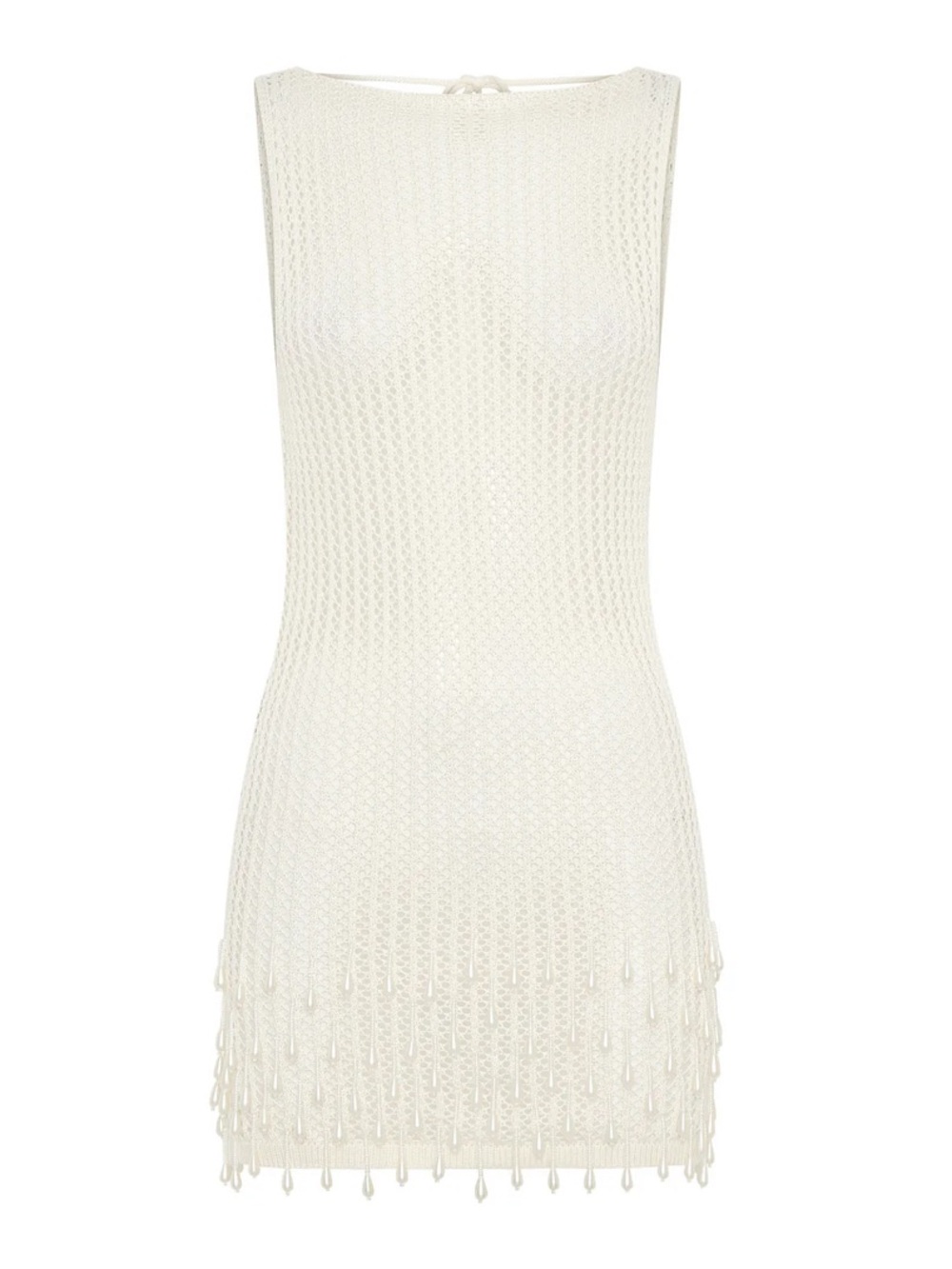Peppermayo Ivory Crochet Tassel Mini Dress - Picture 3 of 5